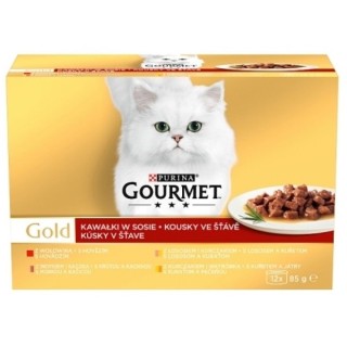 Gourmet 12x85g Gold multipack - kousky ve šťávě